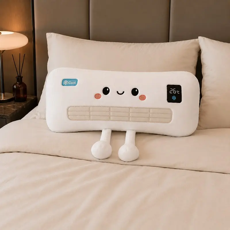Plush Air Conditioner Pillow, Soft Velvet Sleep Cushion, Sofa Bed Decorative Pillow, Bedroom Living Room Home Decoration, Creative Decorative Cushion