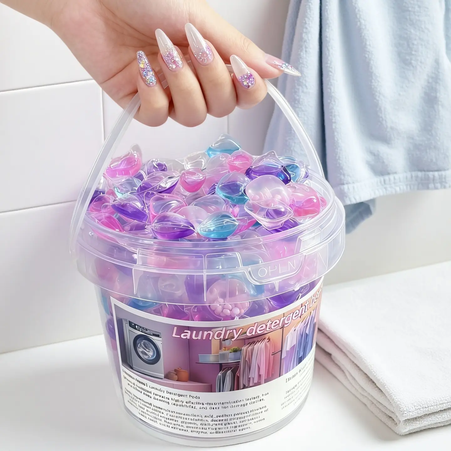 700g Five-In-One Laundry Beads, Long-Lasting Scent, Convenient Home & Travel Use, Easy-To-Use Cleaning Balls for Clothes