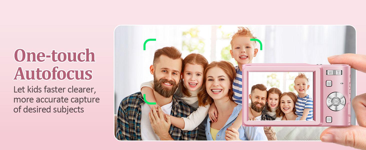 Digital Camera, FHD 1080P Digital Point and Shoot Camera with 16X Zoom Anti Shake, Compact Portable Small for Girls Boys Teen Student Cameras with 32GB Card, 2 Batteries