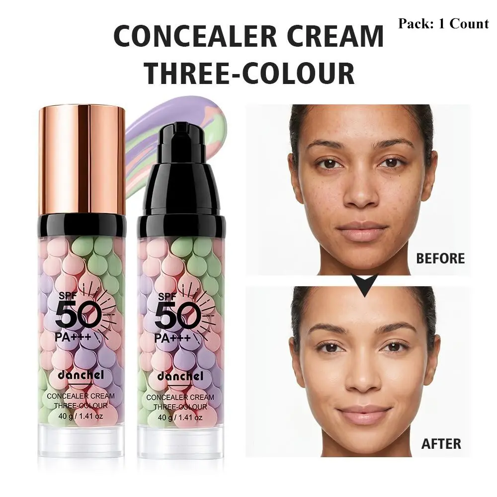 3-In-1 Oil-Control Moisturizing Primer, Sunscreen Concealer Isolation, Long-Lasting, Hydrating, Natural Clear Finish, Lazy Girl and Beginner Friendly, Perfect for Daily Commute and Travel, Summer Must-Have, Moisture, Hydrating Face Primer
