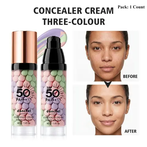 3-In-1 Oil-Control Moisturizing Primer, Cosmetic Primer, Sunscreen Concealer Isolation, Long-Lasting, Hydrating, Natural Clear Finish, Lazy Girl and Beginner Friendly, Perfect for Daily Commute and Travel, Summer Must-Have, Face Primer