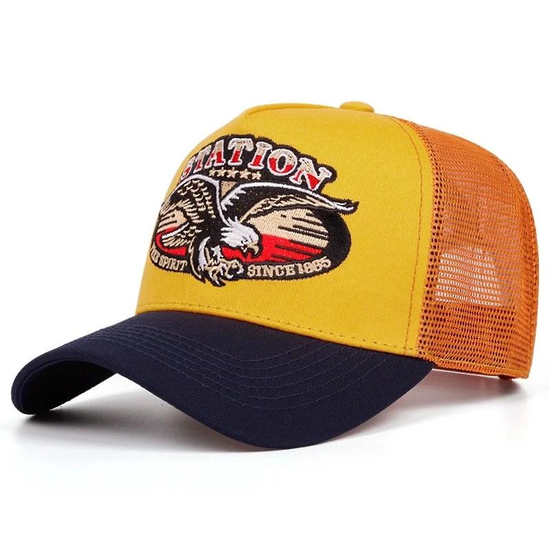 Hot Sale Unisex Summer Fishing Cap Breathable Mesh Trucker Hat Men Women Big Fish Fisherman Sports Snapback Hat Outdoor Cap