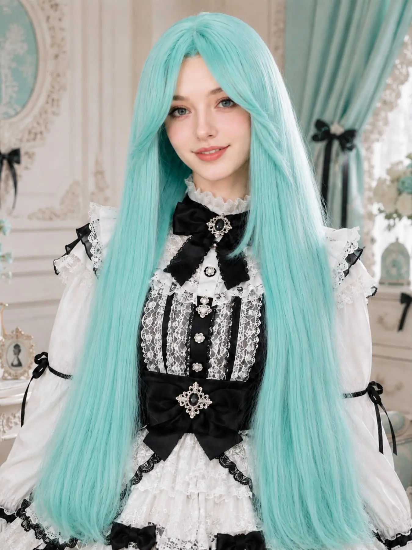 Long Straight Wig for Women, 40 Inches Synthetic Hair, Perfect for Festivals and Role Play, Party Wig, Heat Resistant, Customizable Style