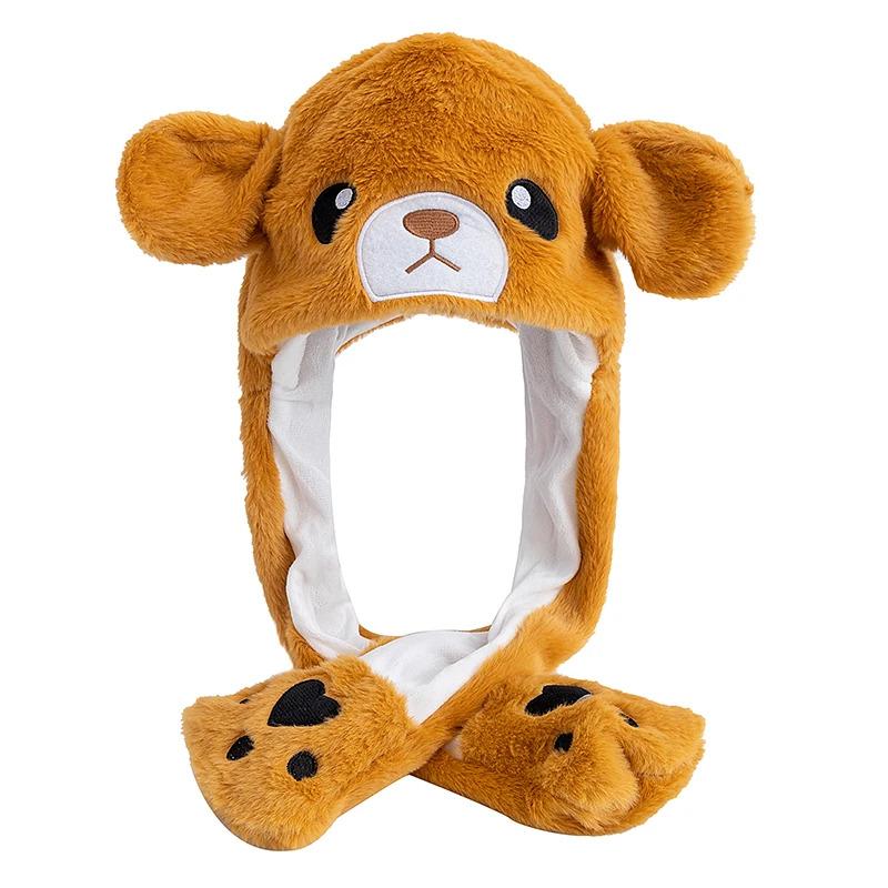 New Style Unisex Funny Ear Hat Animal Elephant Couple Cute Ear Moving Up Cap Men Women Rabbits Ears Plush Winter Lovely Hat ﻿