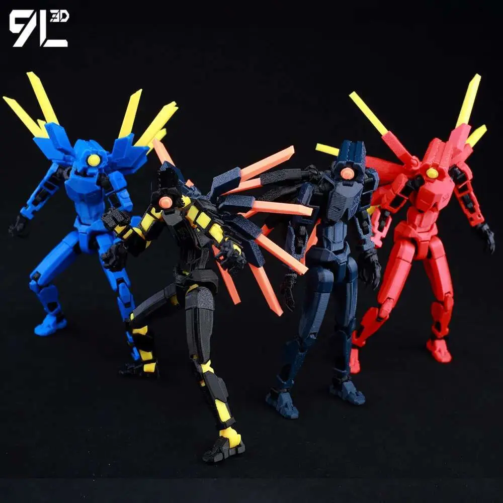 Lucky13 Dummy13 Ultrakill V1 Series 3D Printed Anime Character Model, Multi-Jointed Full Joints Articulated Parts Deformable Posing Toy Gift for Anime Fans