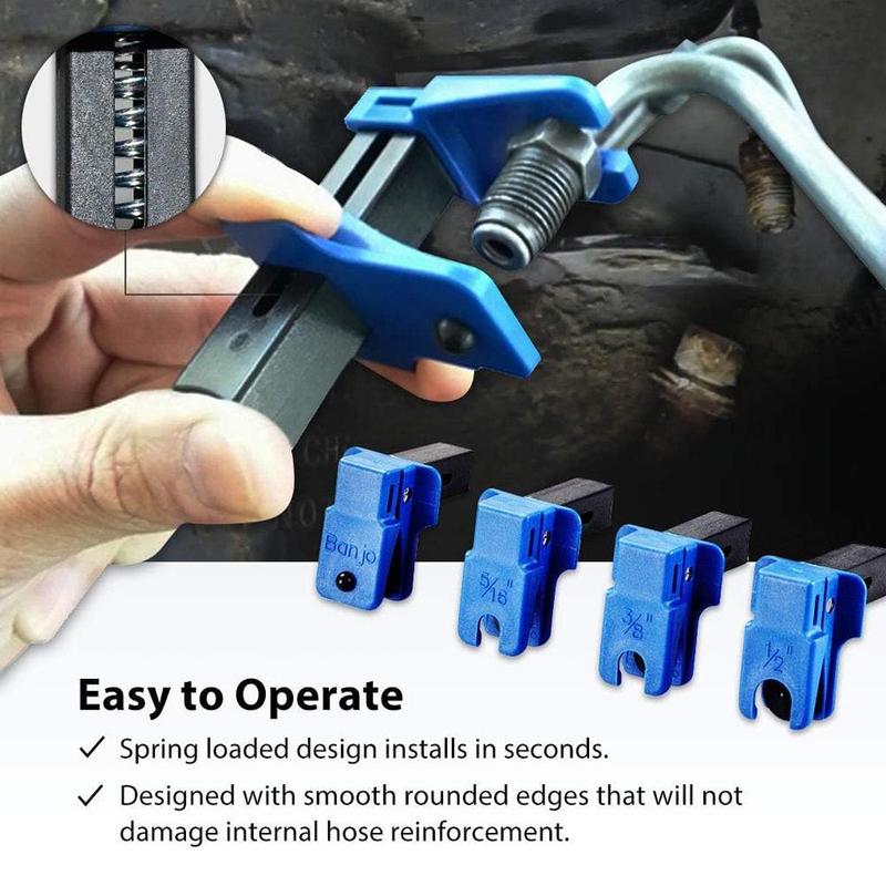 Car Brake Oil Pipe Plug, 4 Counts Automotive Brake Nozzle Clamp, Brake Tubing To Prevent Oil Spills, (Non-automotive accessories)