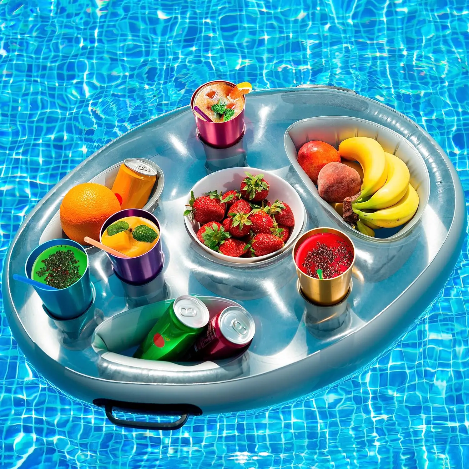 Drink Floaties, Floating Drink Holder for Pool 27.6"x19.7", Swimming Pool Accessories Pool Drink Floats