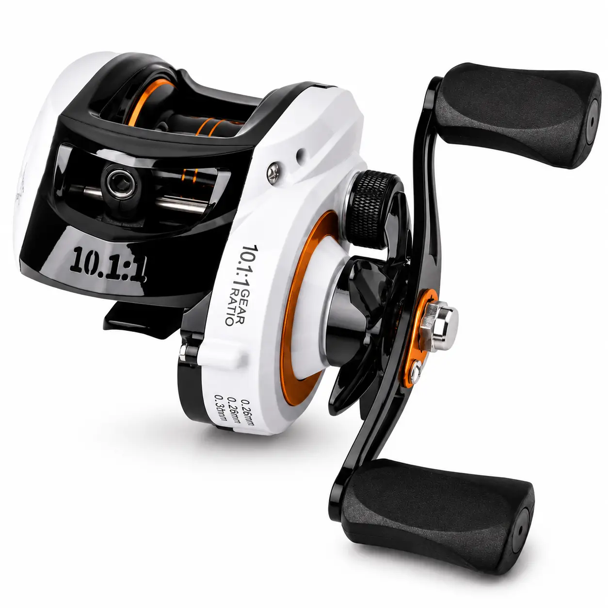 10.1:1 High-Speed Baitcasting Reel, 245g Lightweight Casting Reel with Metal Spool, Left & Right Hand Retrieve for Bass Fishing