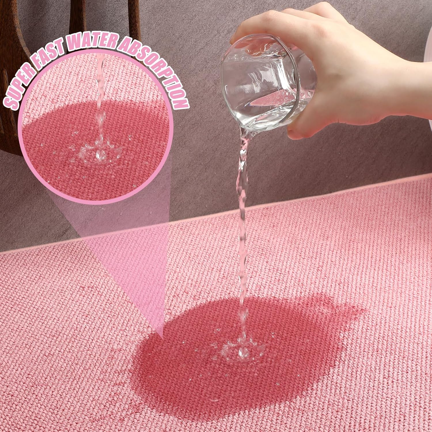 2 Pack  Dish Drying Mat Microfiber Absorbent Dish Drying Pad Large Size Dishes Drainer Mats for Countertop, Sink, Refrigerator or Dryer (30 x 24 Inch,)