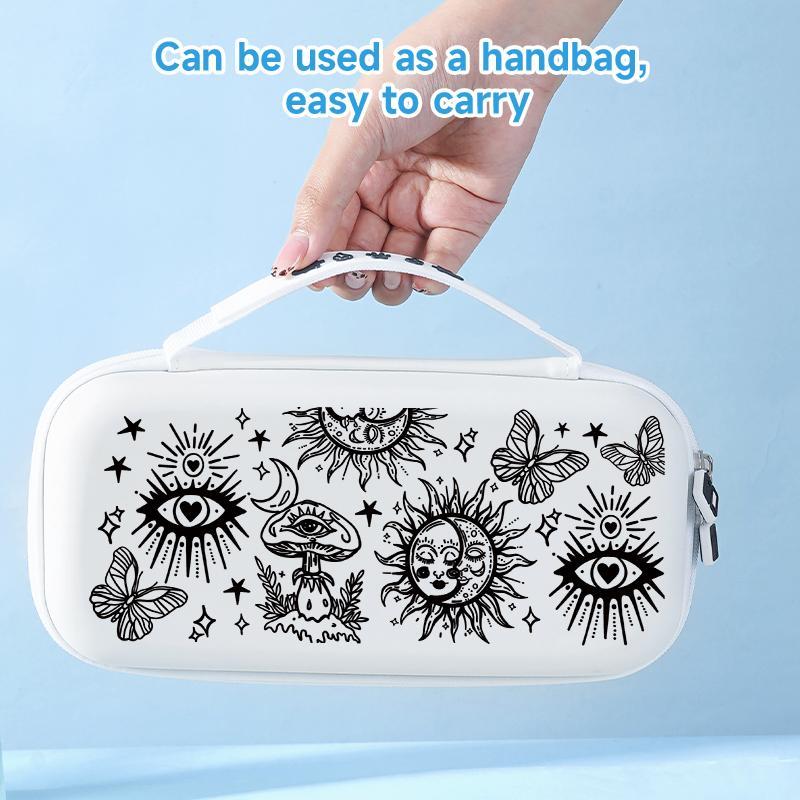 Creative Pattern Design Protective Case with Storage Bag, 3-in-1 Switch Accessory Set, Large Capacity Storage, Anti-fall Protective Cover, Screen Protector, Casing, Protection
