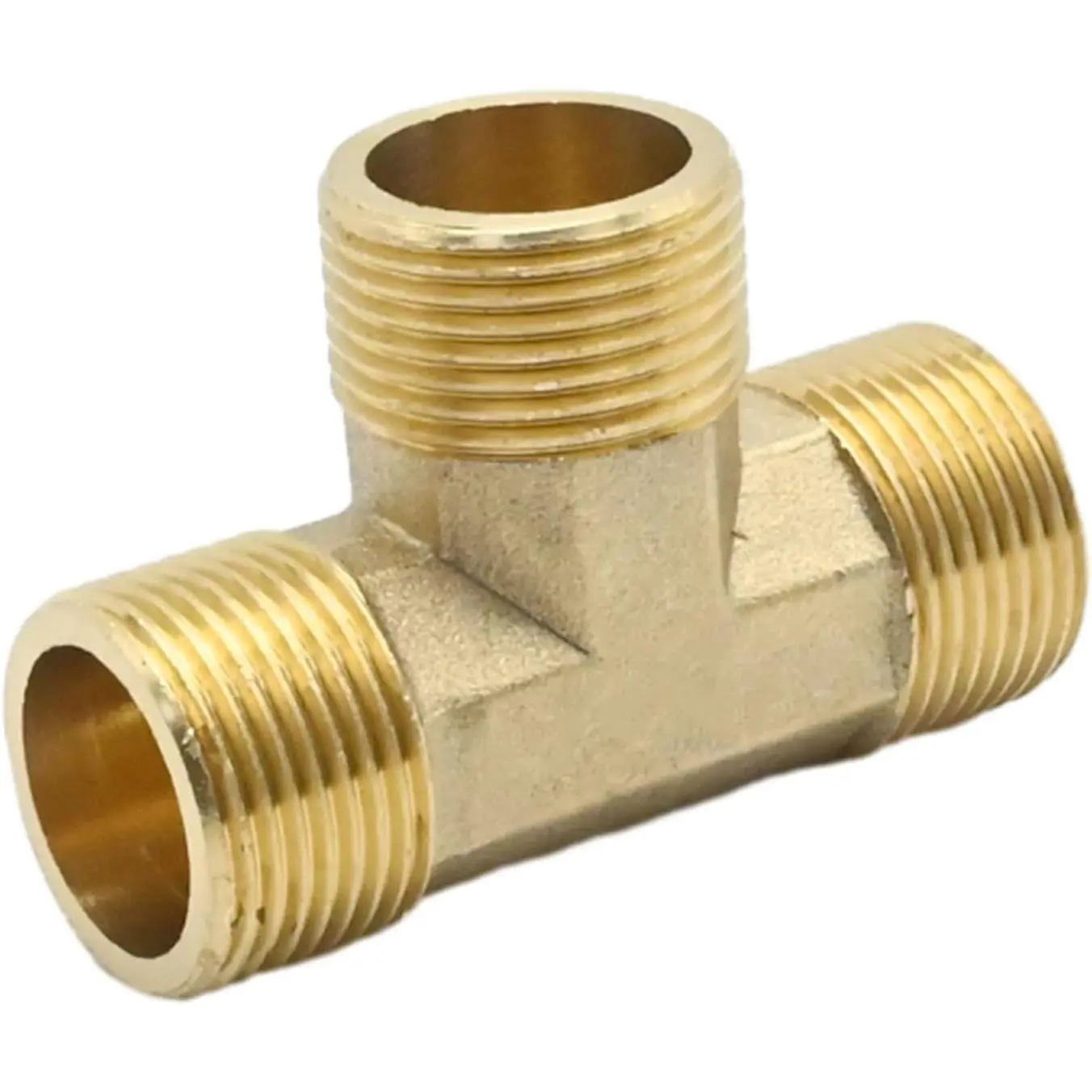 3/4 Inch 3-Way Hose Fitting, T-Shaped Coupler Adapter, Garden Hose Thread Connector for   Gas Refrigeration Instrumentation