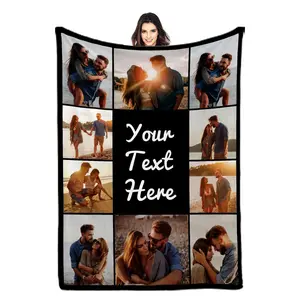 I Love You Gifts Custom Photo Blanket for Girlfriend Boyfriend Gifts, Personalized Picture Blankets for Mom Dad Christmas Couples Gifts