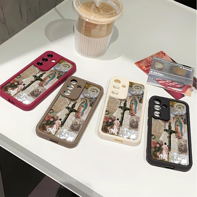 Mary ofthe Cross Soft&Flexible TPU Silicone Phone Case For Galaxy S26 Ultra S25 Edge S24 FE S23 S22 S21 Plus A13 A14 A15 A16 A17 A33 A34 A35 A36 A52 A53 A54 NOTE20 Durable|Shockproof|Full Camera Protection|Anti-Fingerprint