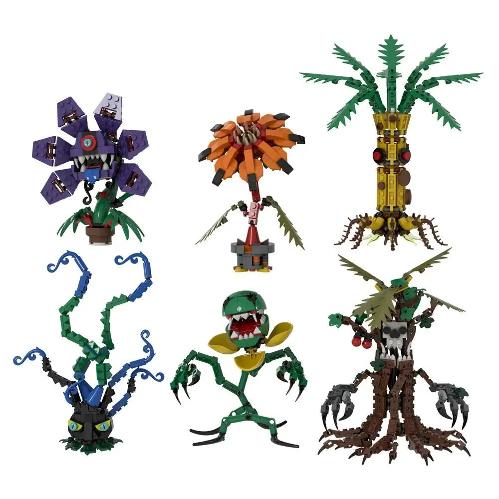 2026 new hot item MOC flower building blocks DIY plant accessories toys carnivorous plant dryad model decoration parts holiday gifts bricks set