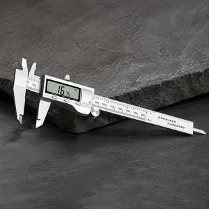 Professional Stainless Steel Digital Caliper 150mm, Portable Precision Micrometer for Metalworking, Industrial Corrosion-Resistant Electronic Vernier with Quick-Read LCD, Smart Calibration for Engineering & Outdoor Measurement Tools