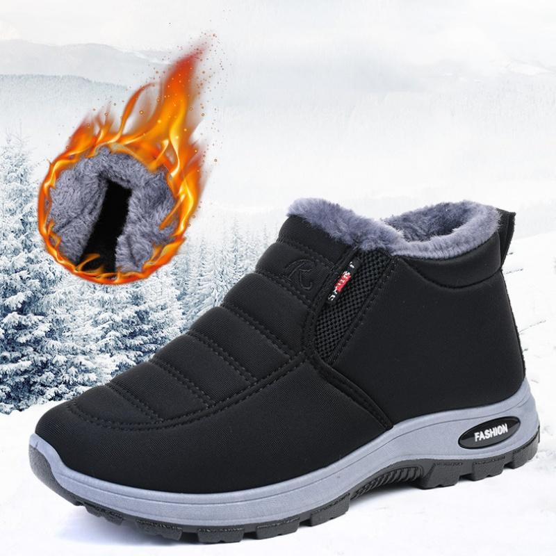 Winter Plush Boots for Men Women Warm Thick Sole Snowproof Short Tube Boots Cozy Indoor Outdoor Casual Shoes Perfect Holiday Party Gift Red