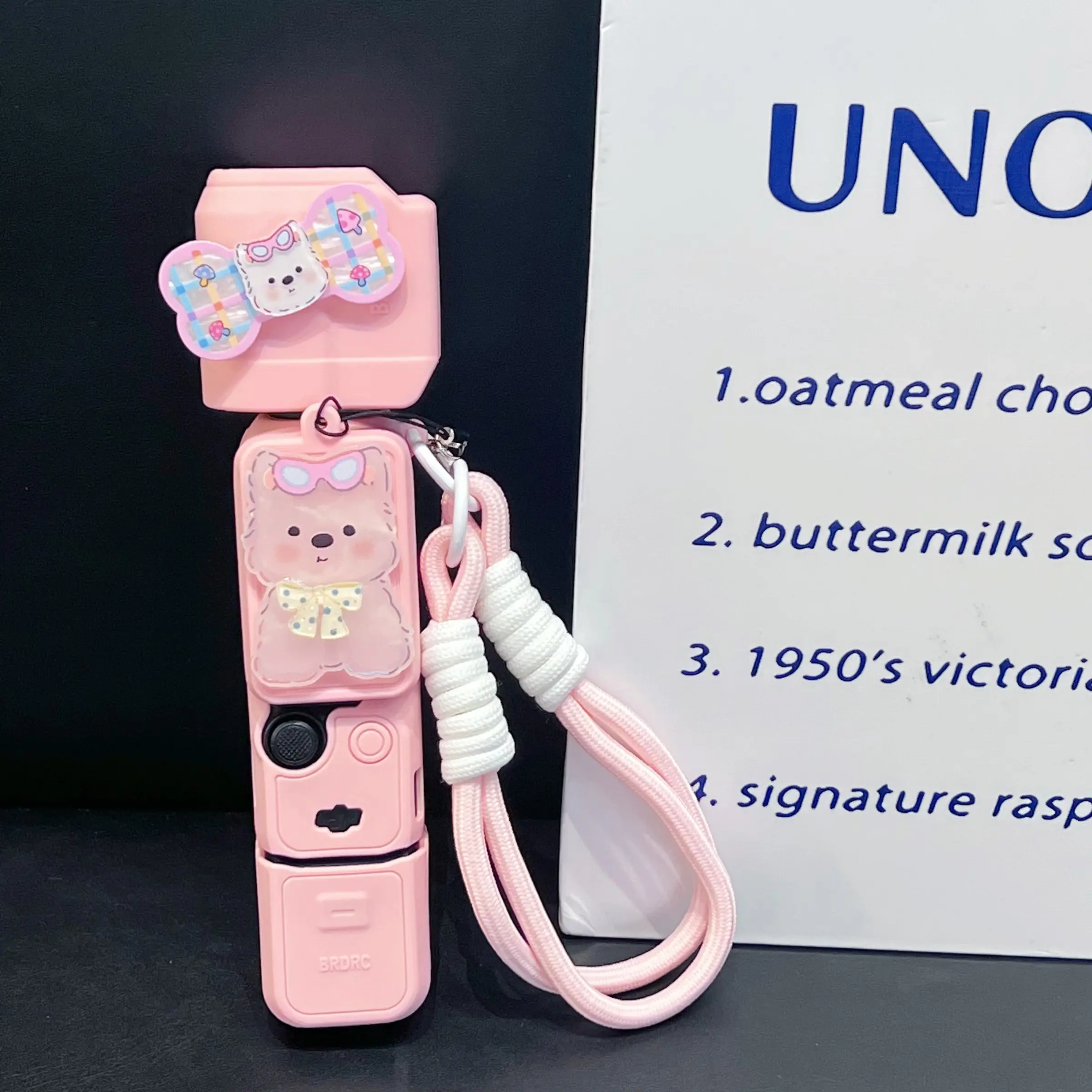 Luxury Cartoon Dog Camera Case, Soft Silicone Protective Cover, Shockproof, Compatible with Dji Pocket3/4/4pro, Includes Lanyard, Accessories