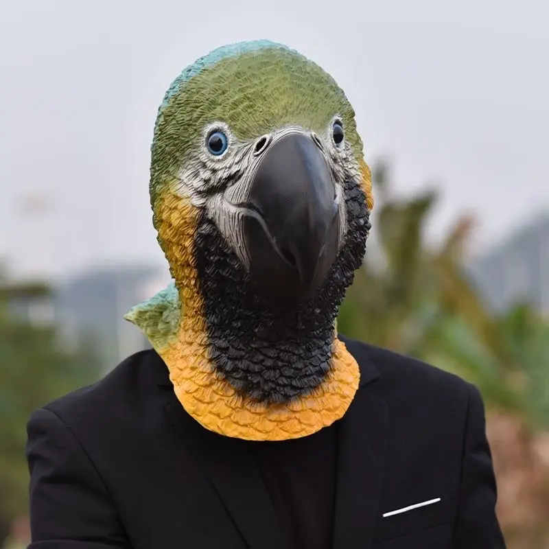 Fun Parrot Halloween Cosplay Headpiece, Modern Style Latex Mask, Lightweight Costume Accessory, Perfect for Parties and Festivals