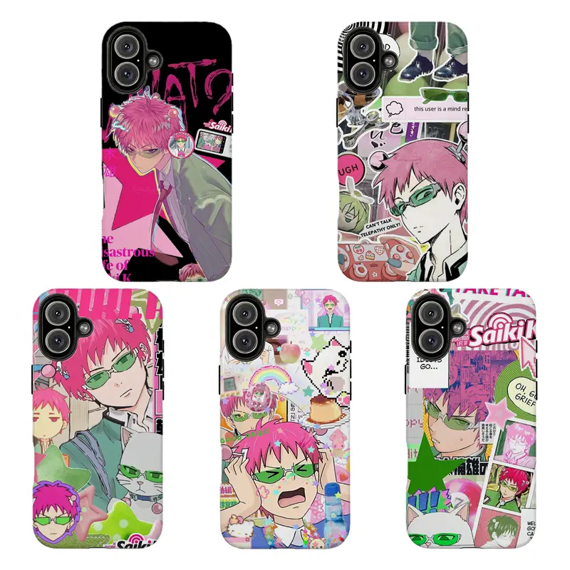 Kawaii Manga Saiki K Phone Case,For iPhone 11 12 13 14 15 16 17 pro max for Samsung S26 S25 S24 S23 S22 S21 phone Cases,Gifts For Fans Men Women,phone cases