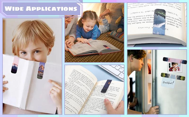 48 Pcs Magnetic Bookmarks, 24 Styles Cute Landscape Magnet Book Markers Magnetic Page Clip, Funny Magnet Page Markers Gifts for Women Men Reading