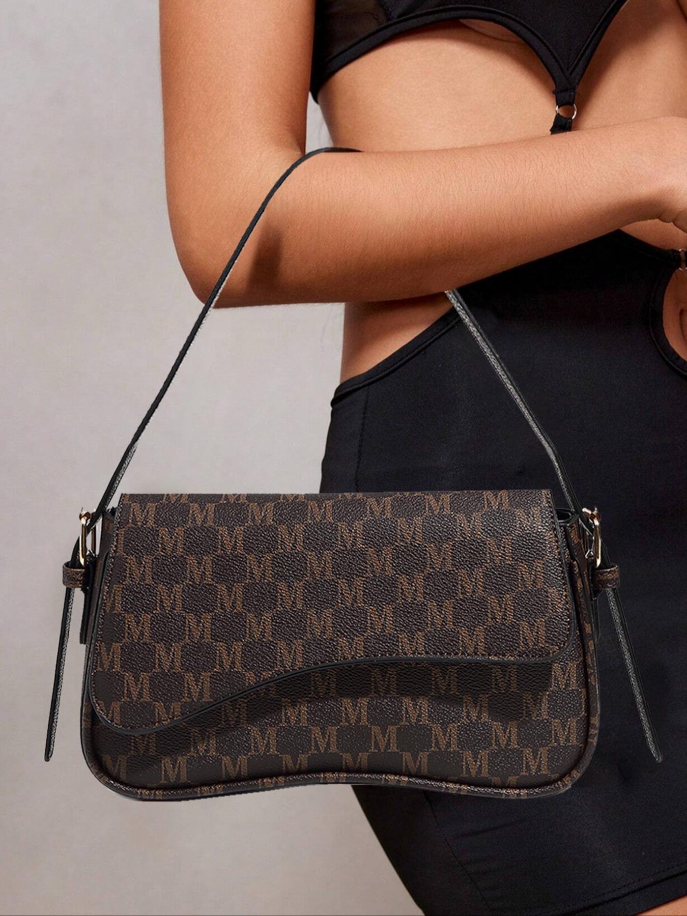 Women's Solid Color Bag, Fashionable PU Leather Shoulder Bag for Daily Used, Casual Trendy Versatile High-quality Daily Commuting Bag