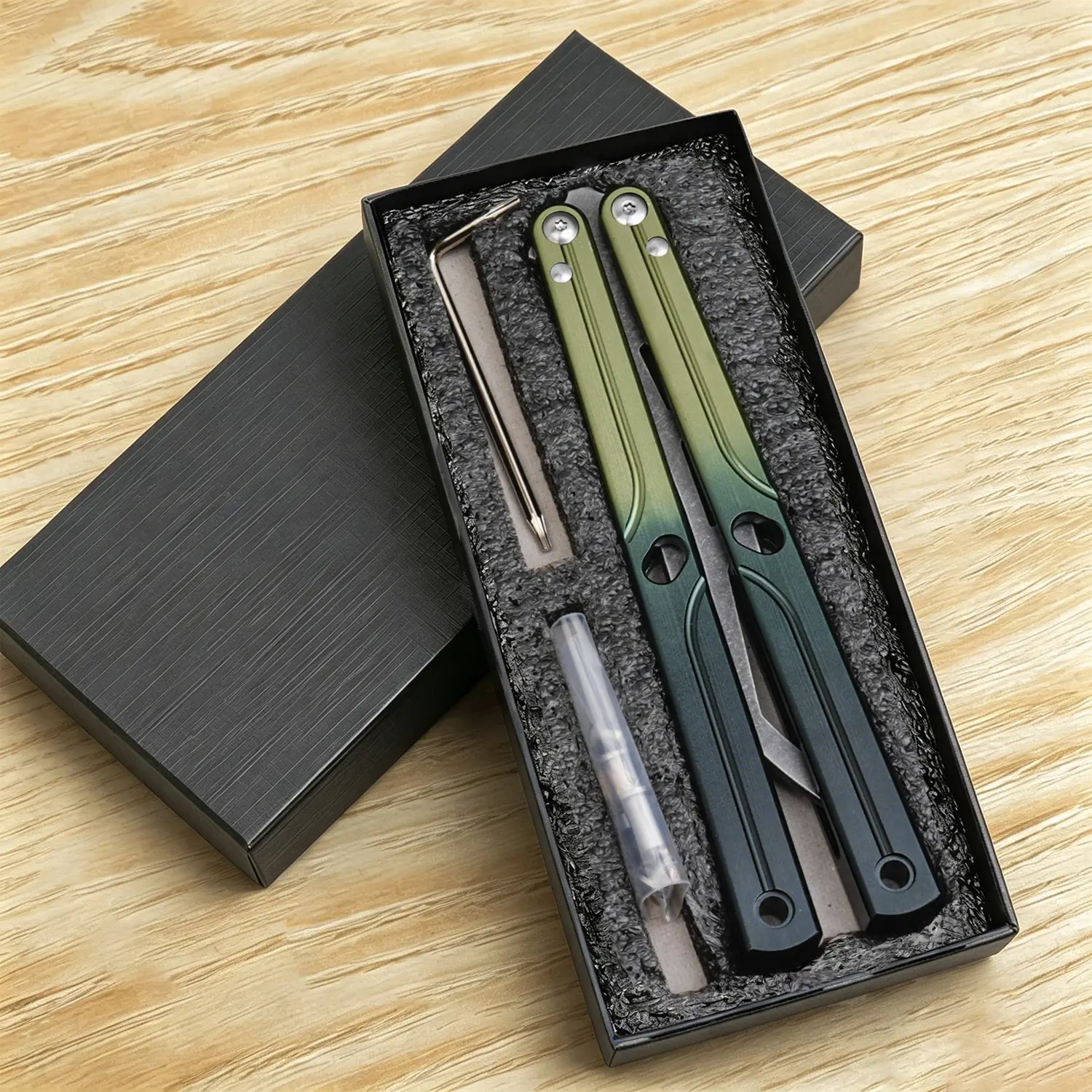Non-Sharp Balisong Butterfly Trainer, Ideal for Beginners, Perfect Holiday Gift, Safe Practice Tool for Newbies, Fun Learning Aid