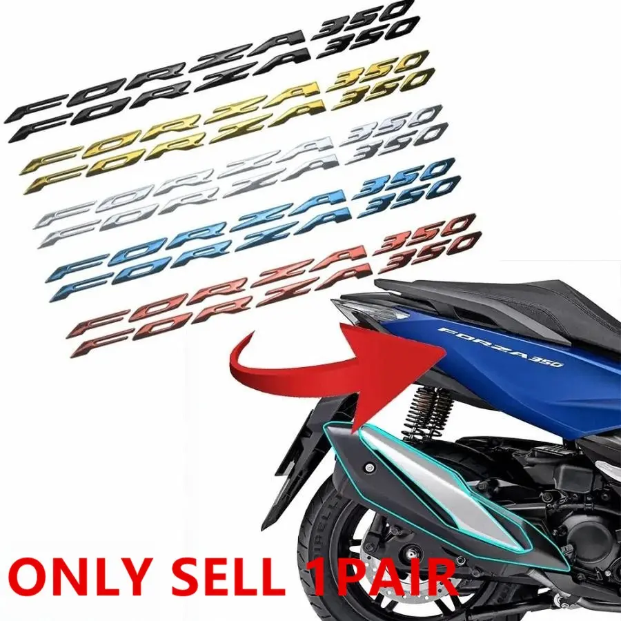 New 1pair Motorcycle Soft Sticker Decals Logo for Honda Forza350, Motorcycle Decoration, Durable Vinyl Stickers for Customization, Perfect Fit for Your Bike