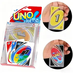 UNO H2O Waterproof PVC Card Game for Summer Pool Parties, Splash-Proof Leak-Proof Clear Water UNO-Style Toy Cards, Multiplayer Party Card Deck and Birthday Board Game Gift