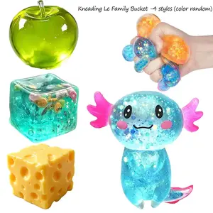 4pcs Soft Clay Toy Set, Tpr and Sponge Squeeze Toys, Stress Relief Plush Toys, Random Colors, Anxiety Relief Sensory Toys for Kids and Adults