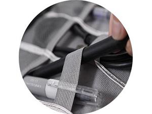 Electronic Accessories Organizer, Portable Travel Cable Storage Bag Tech Pouch with Adjustable Compartments Water-Resistant Handbag for Smart Device Cords Chargers Hard Drives Gadgets