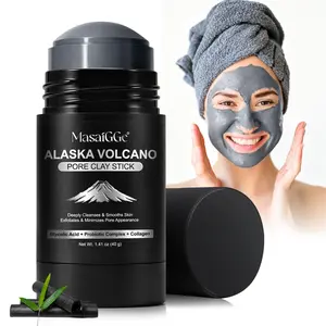 MasaiGGe Volcanic Clay Mask Stick Balm, pore detox mask, deep cleansing clay mask stick, facial cleansing, absorbs oil and impurities from the face, revealing a fresh, clean and radiant complexion