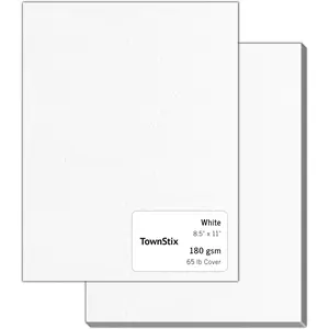 40 Pieces (65 lb/180 gsm) White Cardstock 8.5 x 11 Thick Heavy Card Stock Cardboard Printer Paper