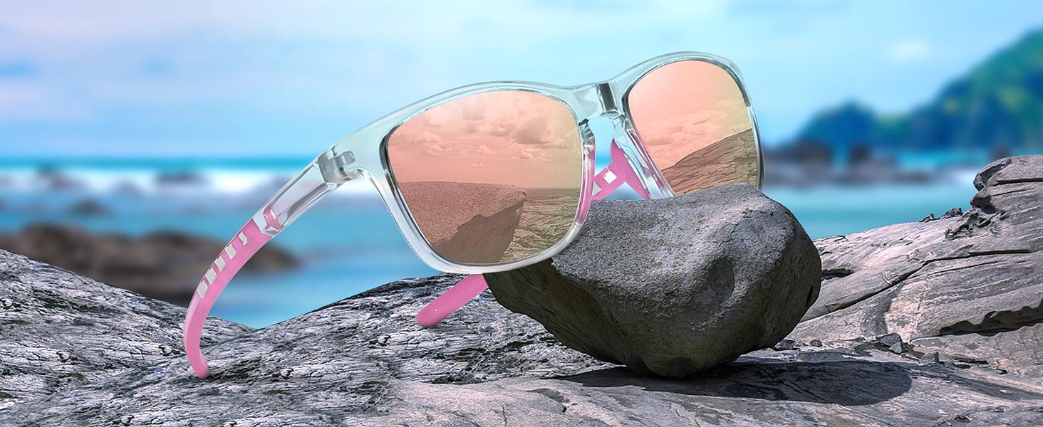 FOZONO Polarized Sports Sunglasses for Men Women, UV400 Protection Anti Glare Sun Glasses for Driving Running Cycling Fishing