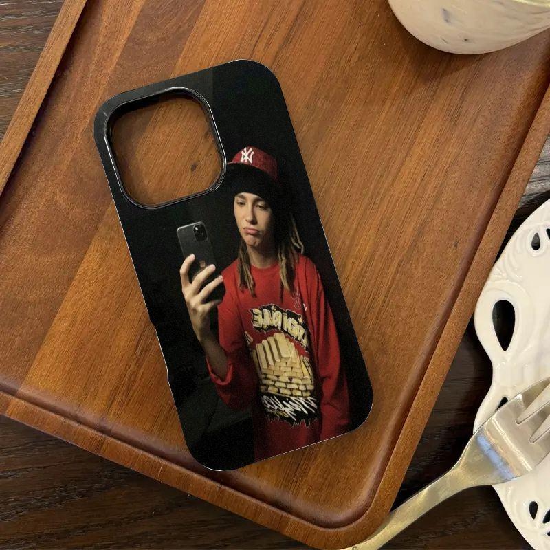 Western Rock-Themed "Real-Person" Style Legendary Band Tom Kaulitz 2-in-1 Film-Integrated Phone Case — Compatible with iPhone 12, 13, 14, 15, 16, 17 Series — Unique & Creative Design