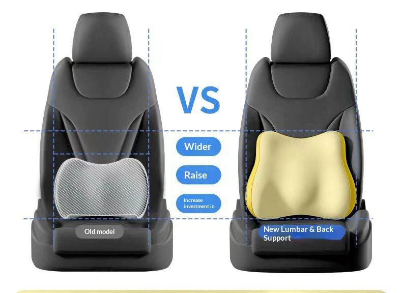 Car headrest and lumbar support for drivers, memory foam waist support for long-term sitting, car shoulder pillow, car accessories