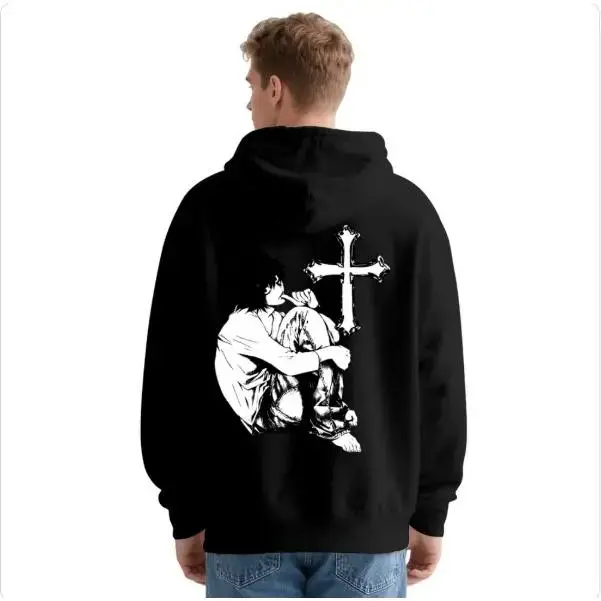 🔥 🎨 Unisex Anime Streetwear Sweatshirt, Casual Pullover for Matching Couples, Sweatshirts, Menswear, Outfits, Tops, Retro, Relaxed Cut