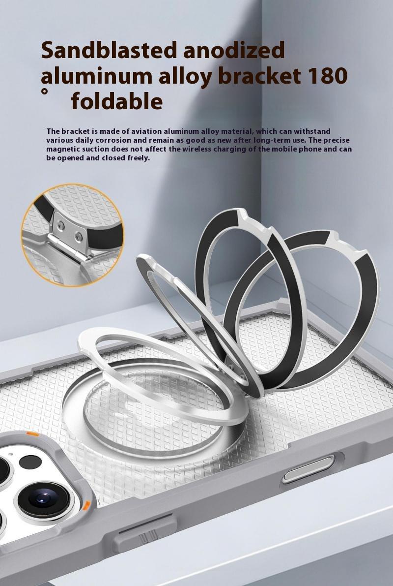 Phone Case for iPhone 16 Pro Max 6.9 inch Compatible with MagSafe Charging and Stand Shockproof Anti-Slip Military Grade Protective Case Magnetic Wallet Protective Case for iPhone Cellphone Protection Cover Casing