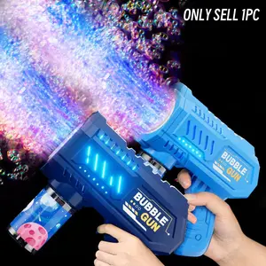 LED Colorful Light Bubble Gun, Electric Party Bubble Machine for Fun Outdoor Parties, Weddings, Beach, Pool, Portable Handheld Bubble Maker, Ideal Gift for Kids