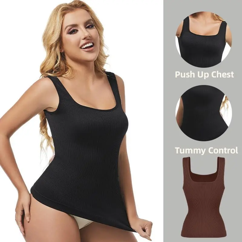 Women Compression Shapewear Tank Tops Tummy Control Camisas   Sexy Body Shaper Top Slimming Underwear Waist Trainer Shirt