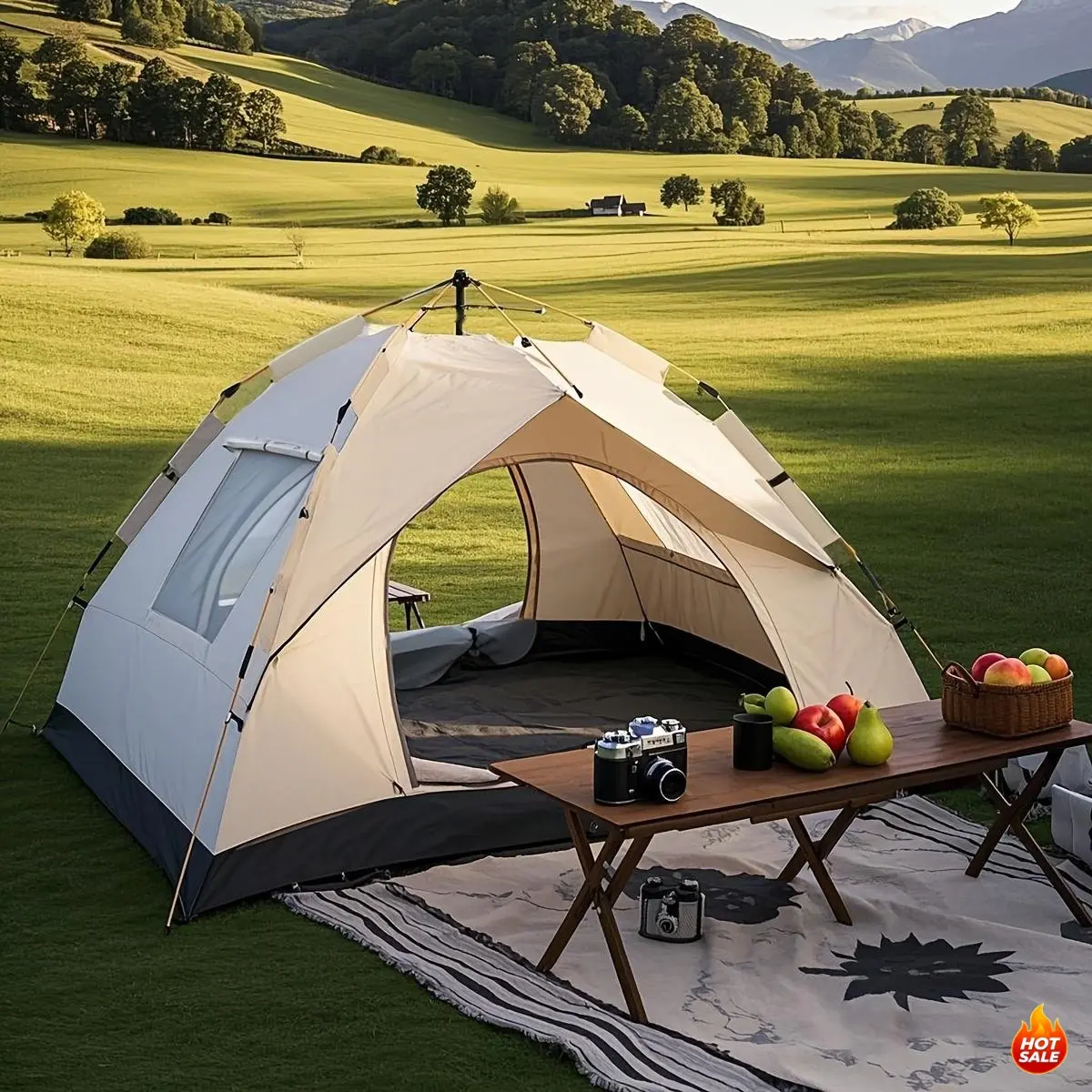 Automatic Pop Up Camping Tent for Dogs & Cats, Windproof, Sun-Resistant, Portable, Foldable – Ideal for Park Trips, Outdoor Adventures, Holiday Gifts