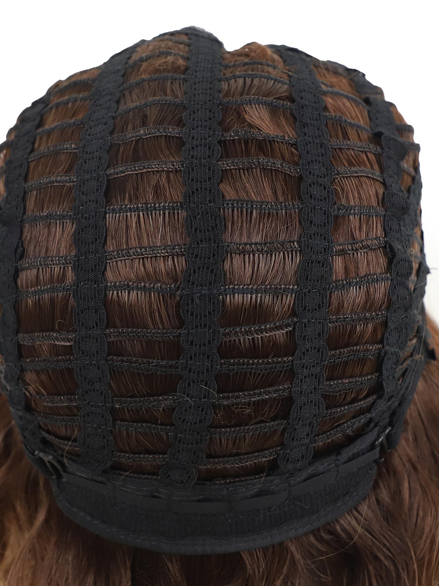 Long Wavy Wigs for Women, Gorgeous Fluffy Wigs without Bangs, Synthetic Full Machine Wigs for Party, Daily Use