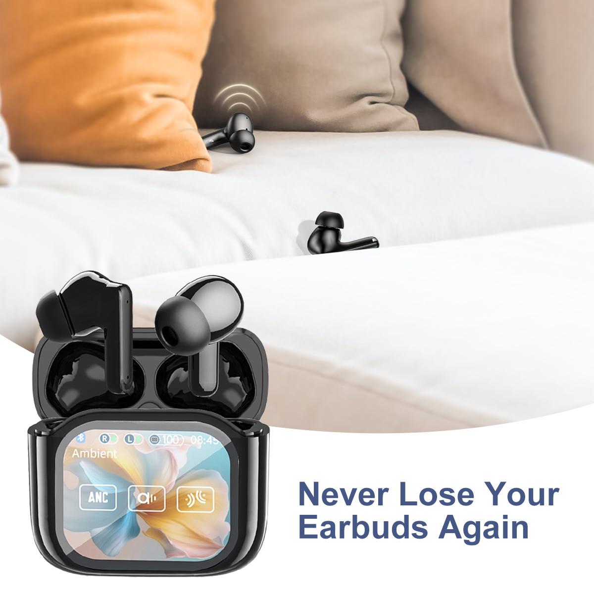 Wireless Earbuds with Smart Touch Screen Case, Ear Buds Active Noise Cancelling,Playtime for Sports & Working, Headphones for iPhone/Android/iPad Audio Charging Bluetooth Wireless Earbuds with Smart Touch Screen Case, Ear Buds Active Noise Cancelling,Playtime for Sports & Working, Headphones for iPhone/Android/iPad Audio Charging Bluetooth