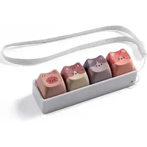 Cute Cat Keyboard Clicker Fidget Keychain, 4-in-1 Keyboard Decompression Button Finger Clicker Toys, Stress Relief Fidgetfidget toys
