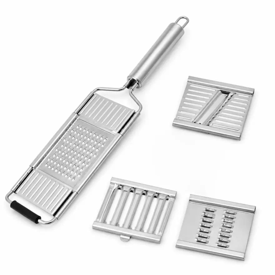 Multi-Functional Manual Vegetable Slicer, Stainless Steel Grater Cutter, Kitchen Essential, Hand Protection, Home Use, Potato & Carrot Slicing Tool