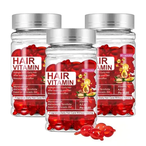 5 Bottles Hair Oil Capsules with Moroccan Argan Oil, Moisturizing Hair Oil, Haircare Moisture, 200 Count Leave-In Care Treatment, Perfect Gift for Women, Hair Care Solution, Haircare, Haircare Product