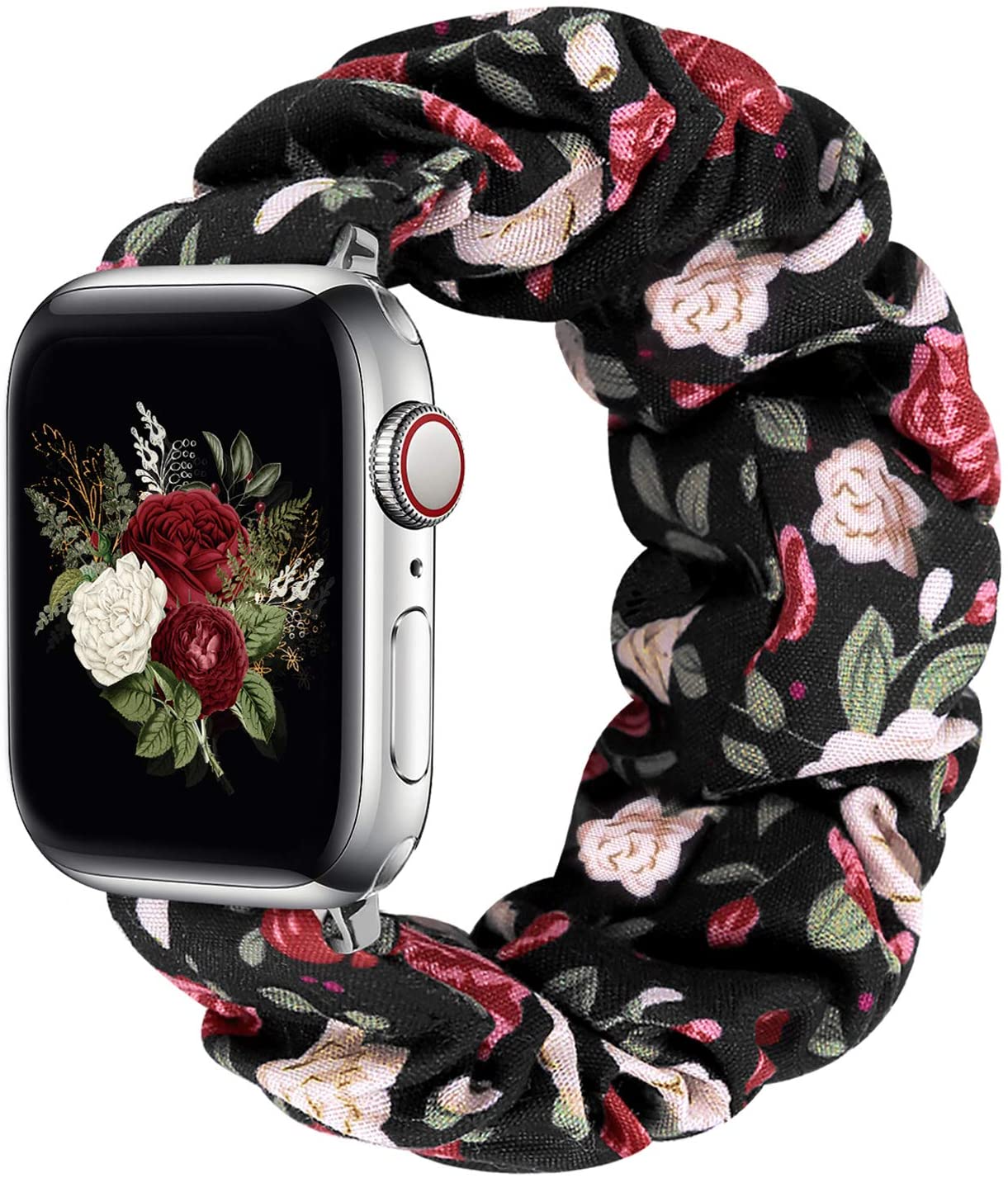 Scrunchie Strap for Apple watch band 10 42mm 46mm 40mm 41mm 45 44 38 Elastic Nylon bracelet iwatch series 11 5 6 7 8 9 SE ultra2