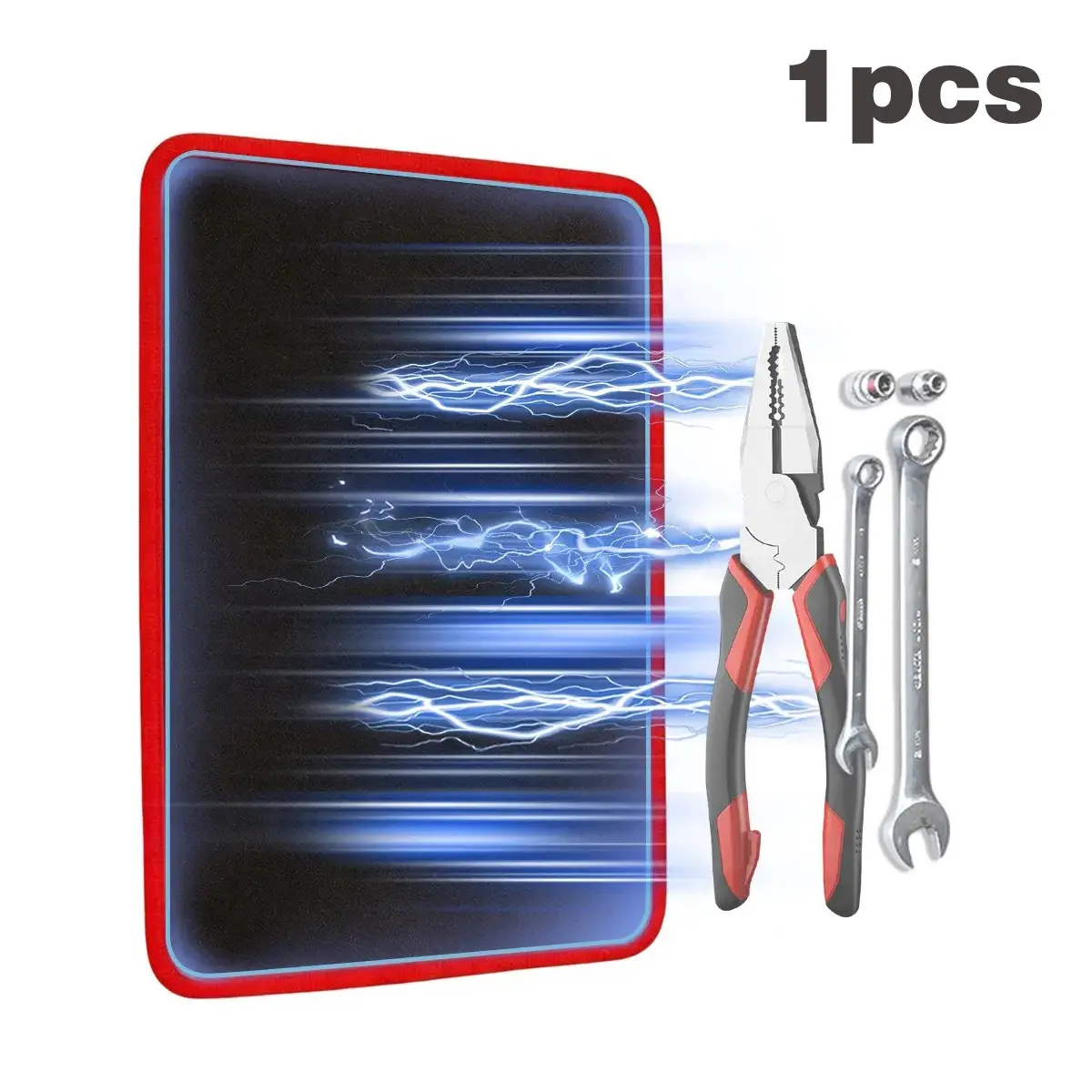 3-Piece Flexible Magnetic Tool Mat and Tray Holder Set, PVC Non-Slip Magnetic Tool Trays for Garage Workshop and Auto Repair Tool Storage, Tool Storage Organiser, Father's Day Gift Idea