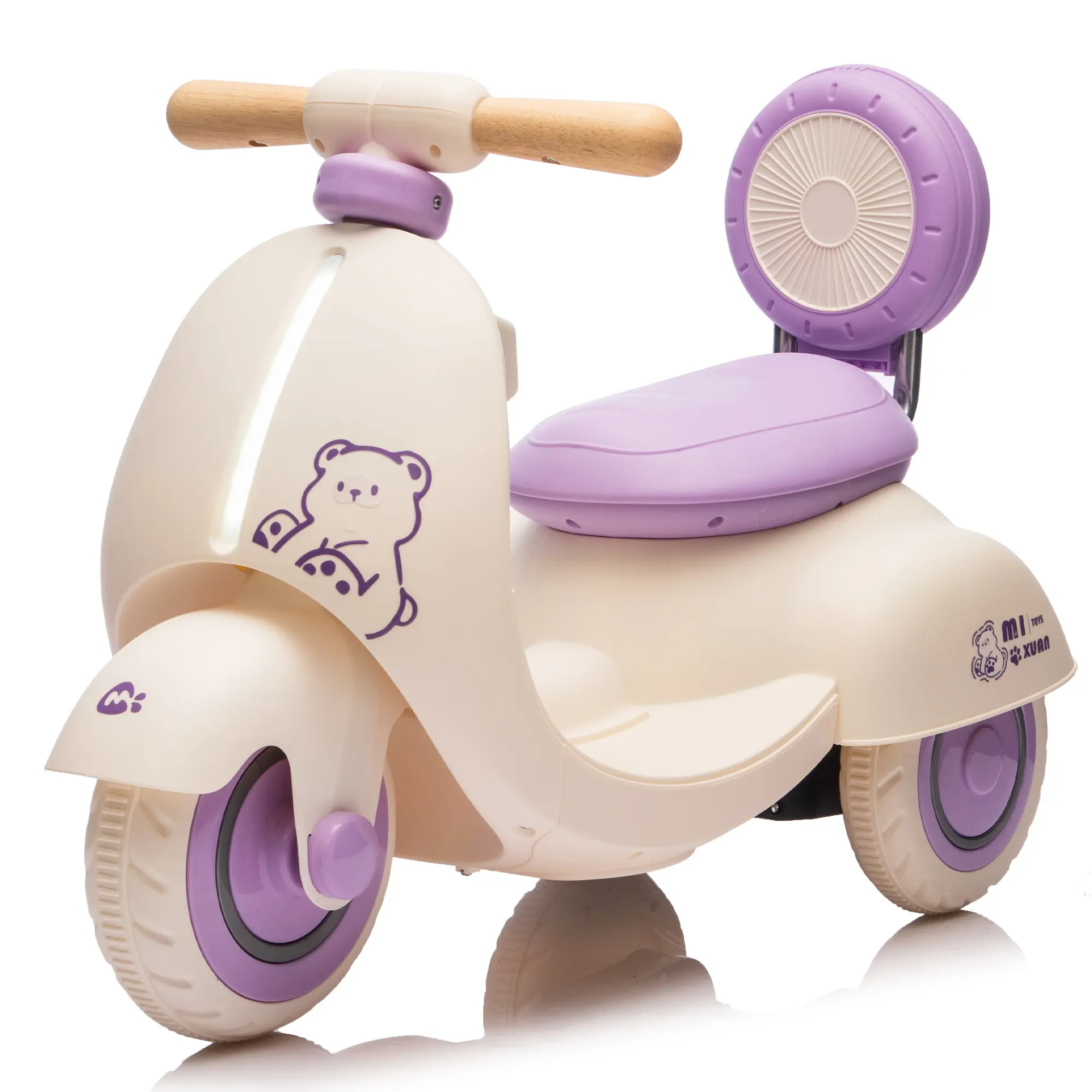 ARCH 12V Kids Ride On Electric Motorcycle Toddler Scooter with Parent Remote Control, Three-Wheel Stable Design, Wooden Handle, Smooth Slow Start & Stop, Ideal First Toy for 1-3 Years Baby, Indoor Outdoor Use, Living Room Table for Sofa Side