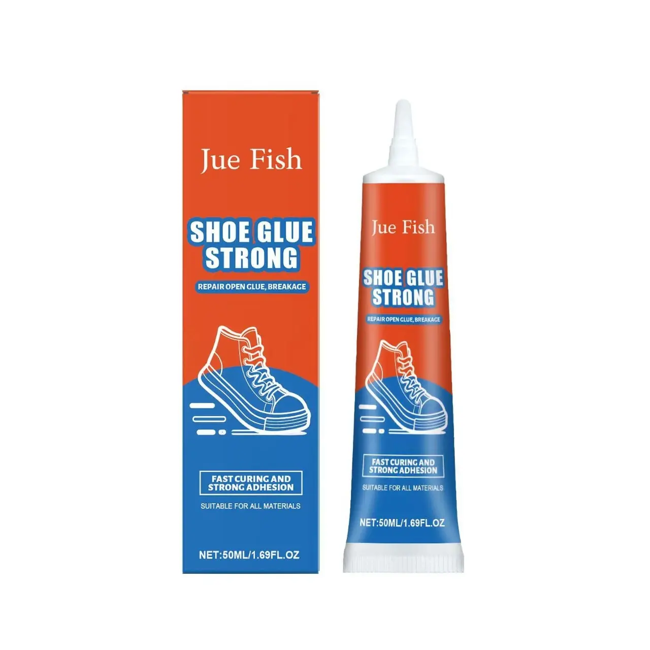 50ML Fast-Drying Strong Shoe Glue, Waterproof Flexible Adhesive, Repairs Shoe Sole Cracks, Suitable for All Types of Shoes