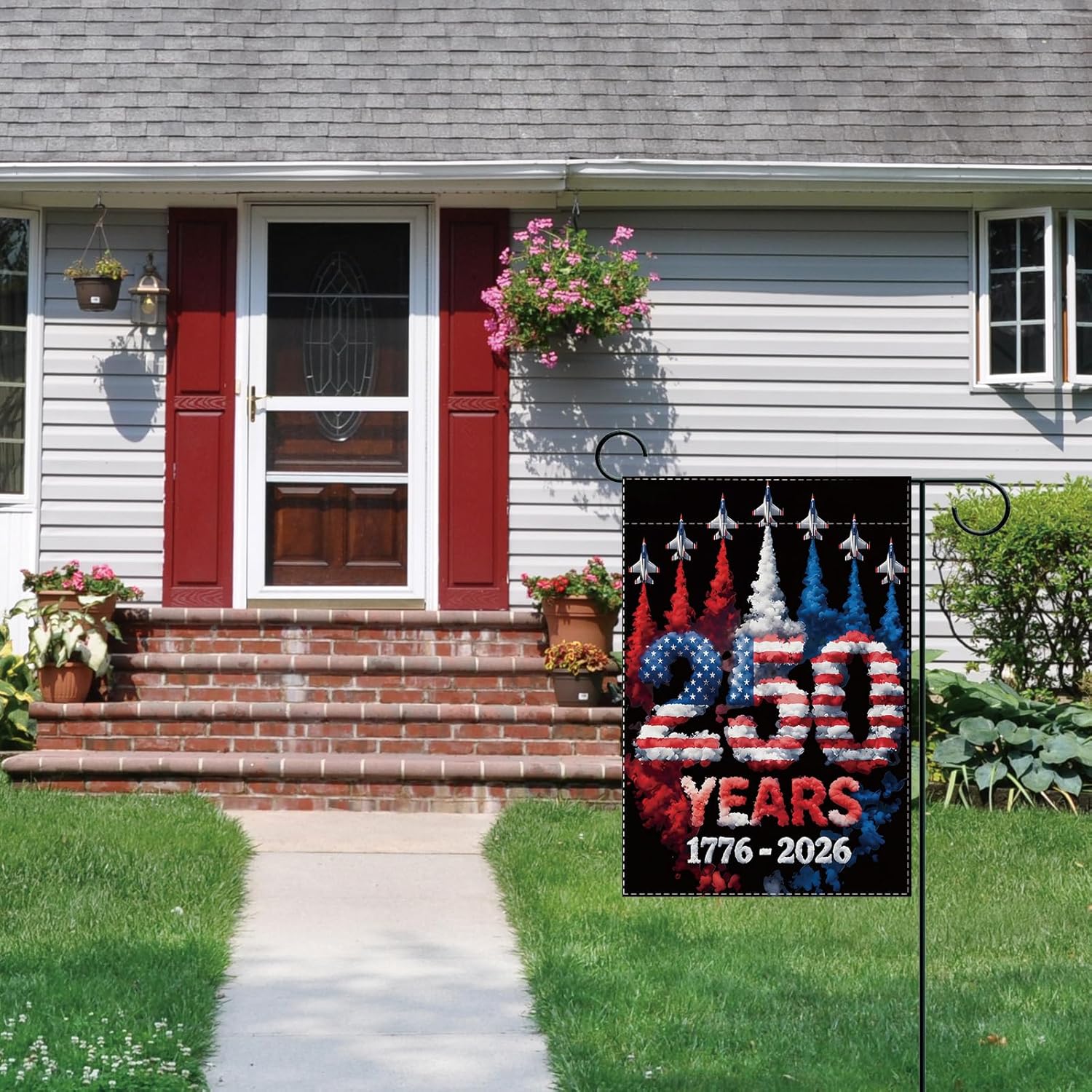 250 Anniversary Usa Garden Flags for Outside, 250 Anniversary USA Flag with Eagle Design, Patriotic 4th of July Decorations 1776-2026  Yard Sign Double-Sided Waterproof Flag 12x18 Inch 250 Year American Flag#July4th2026#America250Merch